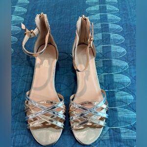 Catherine Malandrino Metallic Strappy Sandals